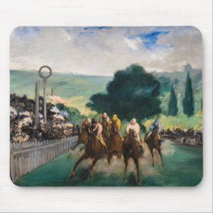 Edouard Manet - The Races at Longchamp マウスパッド