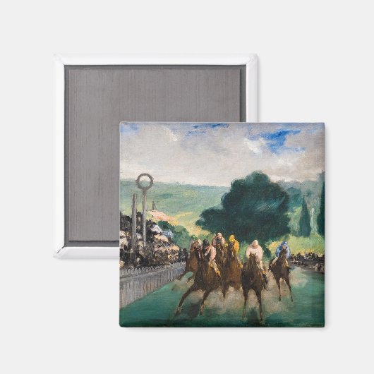 Edouard Manet - The Races at Longchamp マグネット (正面/裏面)