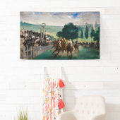 Edouard Manet - The Races at Longchamp 横断幕 (インサイチュ)