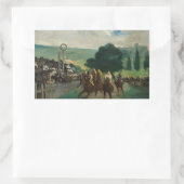 Edouard Manet - The Races at Longchamp 長方形シール (バッグ)