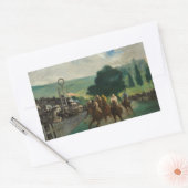 Edouard Manet - The Races at Longchamp 長方形シール (封筒)