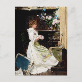 Edouard Mentha – スタジオでの画家のブレーク ポストカード