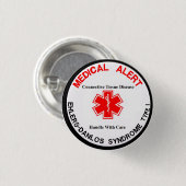 EDSのタイプ1の医学の注意深いボタン 缶バッジ (正面&裏面)