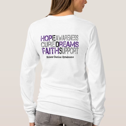 EDSの希望の認識度の治療のワイシャツ Tシャツ (裏面)