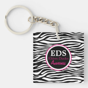 EDSの認識度のシマウマのストライプのアクリルKeychain キーホルダー