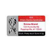 EDSエーラーズ – ダロス症候群メーリング住所 シール (正面)