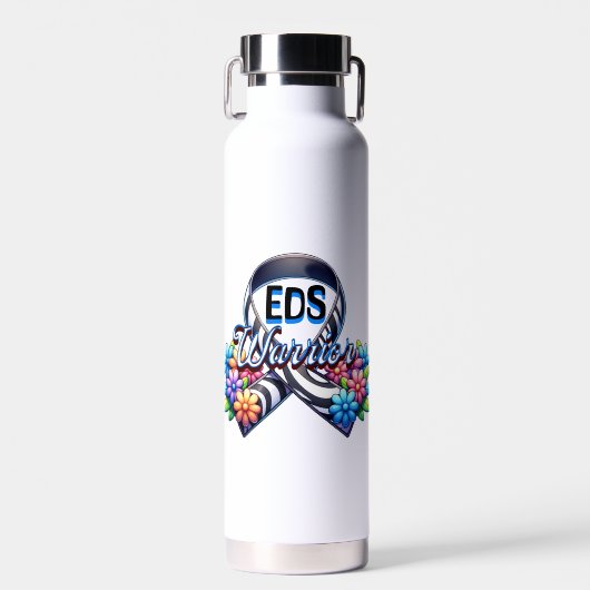 EDS戦士 | Ehlers-Danlos Syndrome Tシャツ ウォーターボトル (正面)