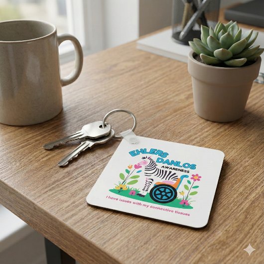 EDS認識度ゼブラキーチェーン キーホルダー