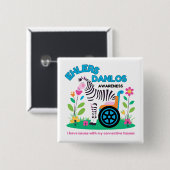 EDS認識度ゼブラボタン 缶バッジ (正面&裏面)