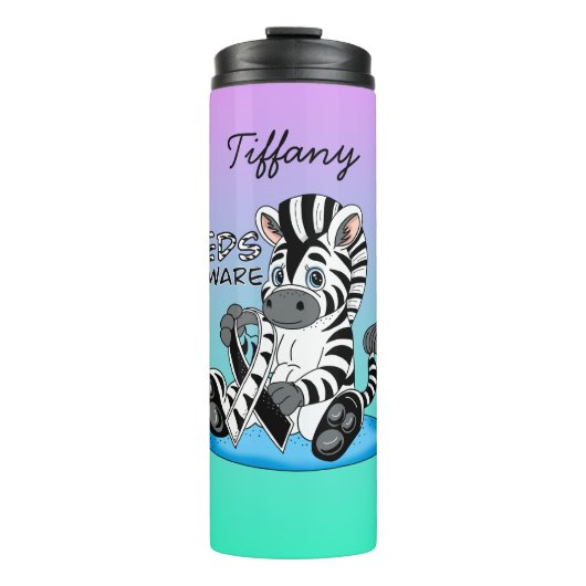 EDS認識度リボンとゼブラ タンブラー (正面)