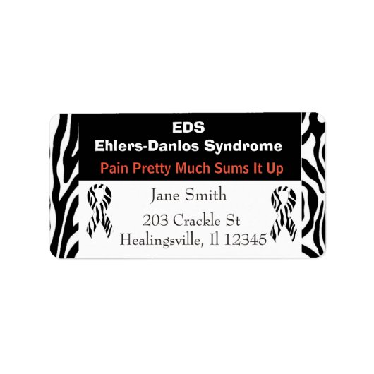 EDS エーラス・ダンロス症候群 郵送用住所ラベル ラベル (正面)