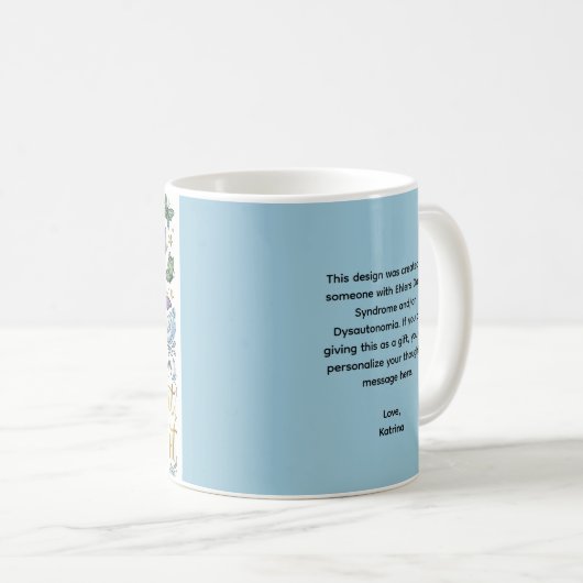 EDS and Dysautonomia Personalized Coffee Mug コーヒーマグカップ (正面右)