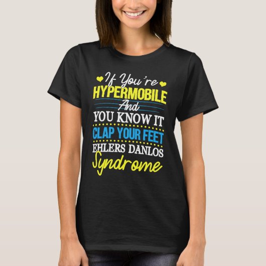 EDS Hypermobility Clapの足 Tシャツ (正面)