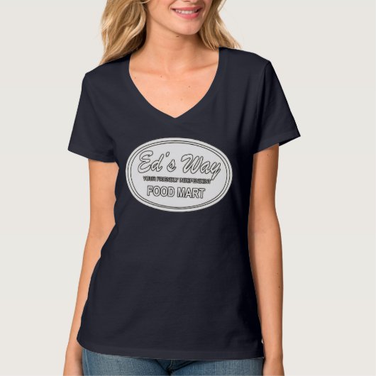 Ed's Way Tシャツ、反転ホワイトロゴ Tシャツ (正面)