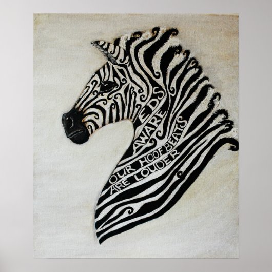 EDS Zebra by Artist Cherish Fletcher ポスター (正面)