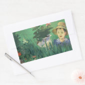 Eduard Manet - Boy in Flowers 長方形シール (封筒)