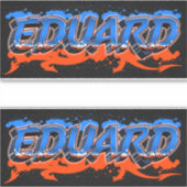 Eduard Vorname Name Graffiti Aufkleber Sticker シール (正面)