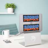 Eduard Vorname Name Graffiti Aufkleber Sticker シール (デスク上のノートパソコン)