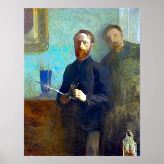 Eduard Vuillard Self portrait with Waroquy ポスター (正面)