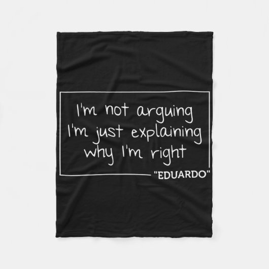 Eduardoの引用 - 面白い 誕生日 名前入り ギフ フリースブランケット (正面)