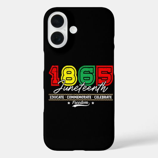 Educate Commemorate Celebrate 1865 Juneteenth Case-Mate iPhoneケース (裏面)