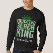 Educated Black Pride King Fathers Day Oversized スウェットシャツ (正面)