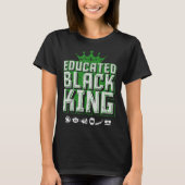 Educated Black Pride King  Fathers Day Oversized Tシャツ (正面)