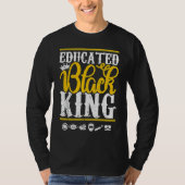 Educated Black Pride King Fathers Day Plus Size Tシャツ (正面)
