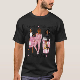Educated Melanated Aries Black Zodiac Ladies Tシャツ