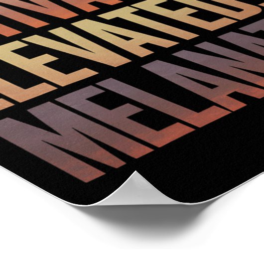 Educated Motivated Elevated Melanated Black Histor ポスター (角)