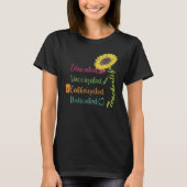 Educated Vaccinated Caffeinated Dedicated Teacher  Tシャツ (正面)