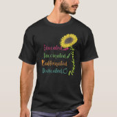 Educated Vaccinated Caffeinated Dedicated Teacher  Tシャツ (正面)