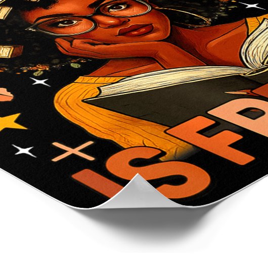 Education Is Dom Black Teacher Books Black History ポスター (角)