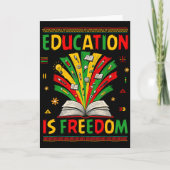 Education Is Freedom Books Lover Black History Mon カード (正面)