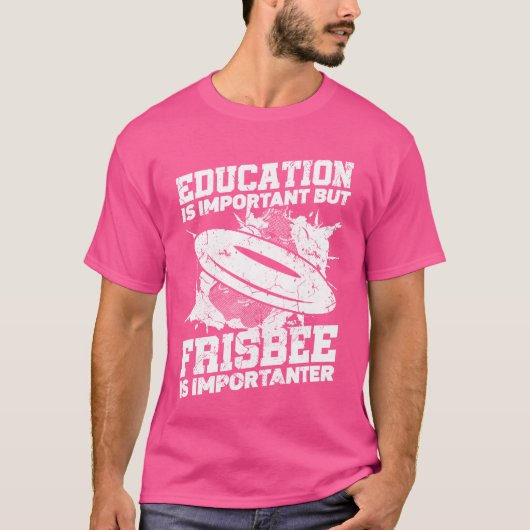 Education Is Important But Sports Ultimate Frisbee Tシャツ (正面)