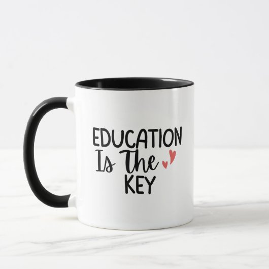 'Education Is The Key' Teacher Thank You Gift  マグカップ (左)
