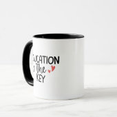 'Education Is The Key' Teacher Thank You Gift  マグカップ (正面左)
