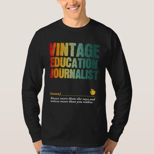 Education Journalist Appreciation Week Back to Sch Tシャツ (正面)