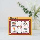Educational Alphabet Letter V Flashcard for Kids  ポストカード (スタンド正面)