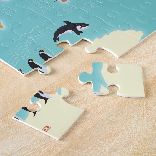 Educational Animals of The World Map ジグソーパズル (側面)