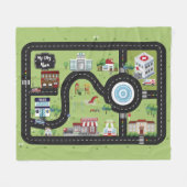 Educational Blanket My City フリースブランケット (正面(横))
