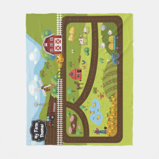 Educational Blanket My Farm フリースブランケット