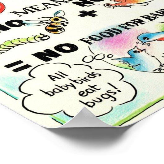 Educational Poster - No Mosquito Spray! ポスター (角)