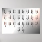 Educational Poster with Braille Alphabet ポスター (正面)