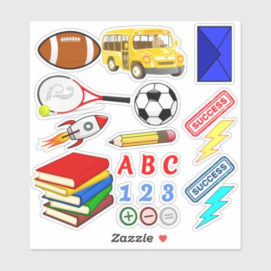 Educational School Stickers (Kids Activity Books) シール (シート)