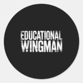 Educational Wingman Teacher Istant Suprt -  ラウンドシール (正面)