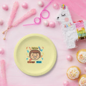 Educative Birthday Colorful Footprints ペーパープレート (パーティー)