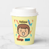 Educative Birthday Colorful Footprints 紙コップ (正面)