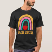 Educator Innovator Rainbow Cute Back To School App Tシャツ (正面)