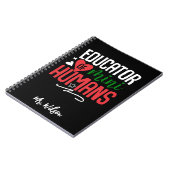 Educator of Mini Humans Notebook – Funny Teacher  ノートブック (左側)